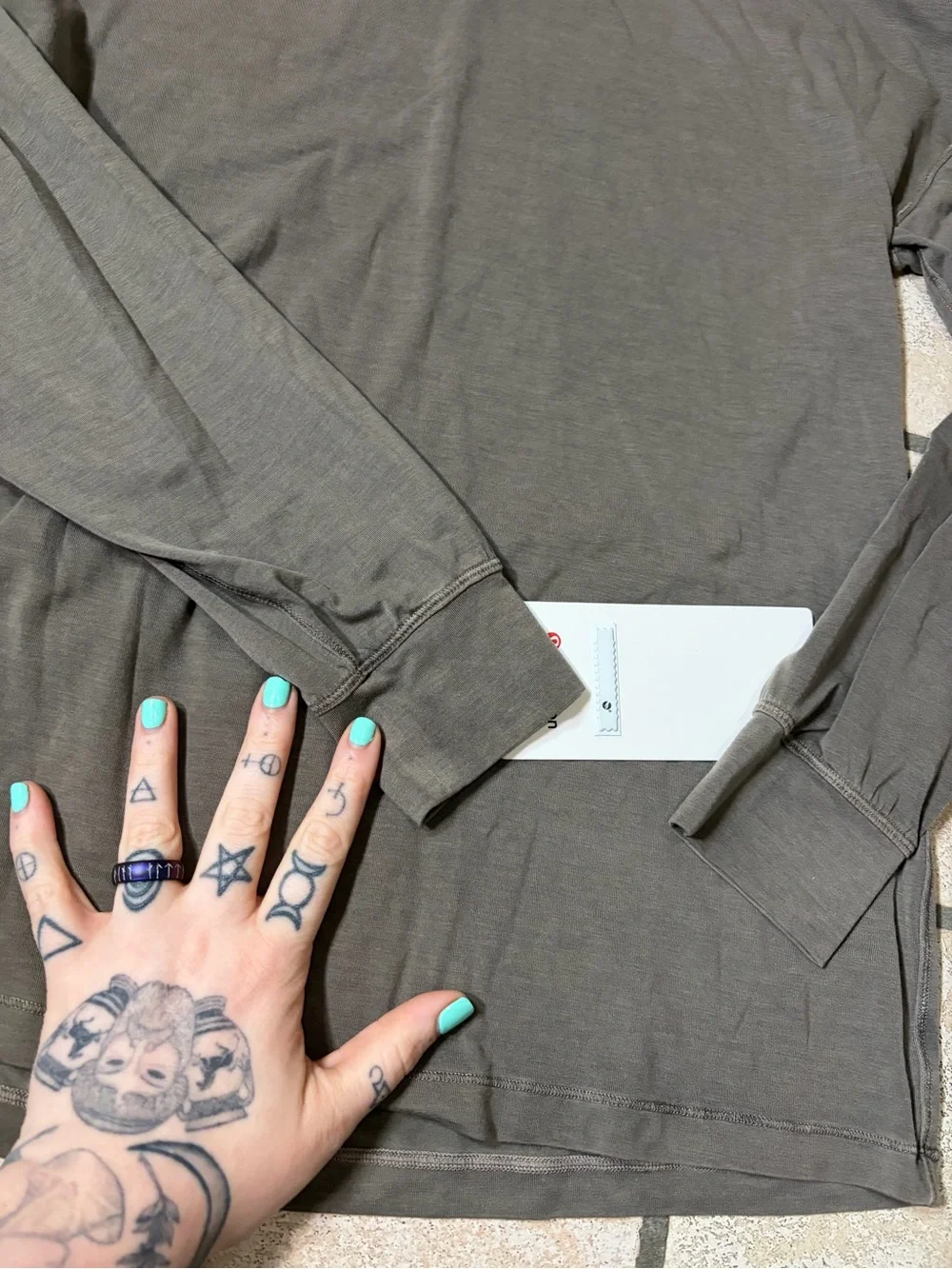 NWT Lululemon Easy Set Relaxed Long Sleeve *Wash (Dilute Wash Elmwood) Size 6
